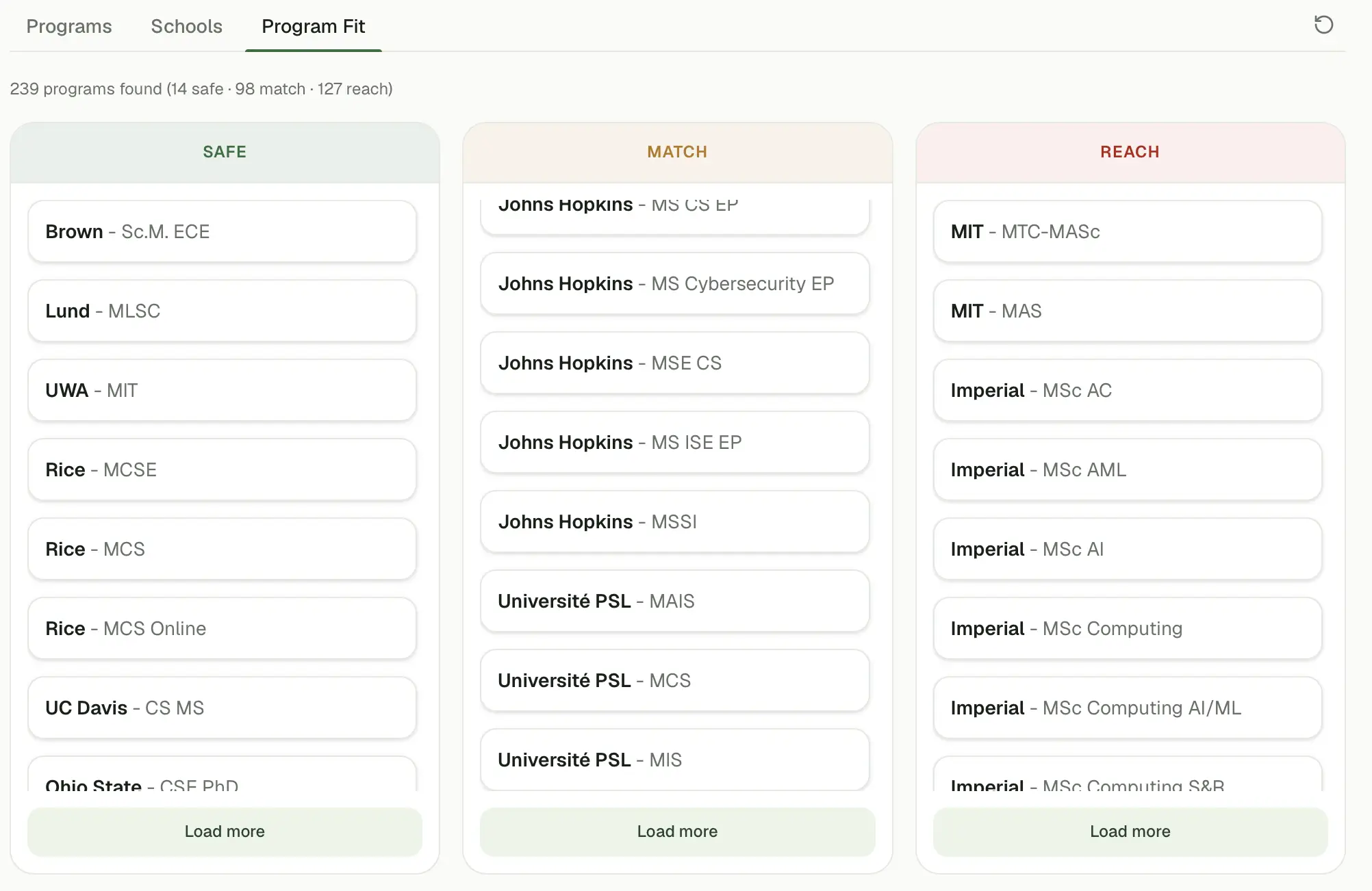 See where you stand product interface