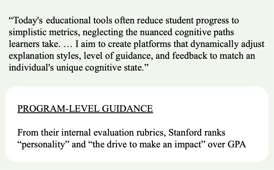 Callout: program-specific guidance